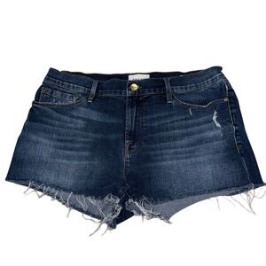 Frame “Le Cutoff” Women's Dark Blue Denim Shorts Size 30